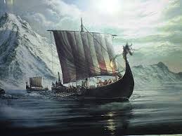 Viking Ship on the sea